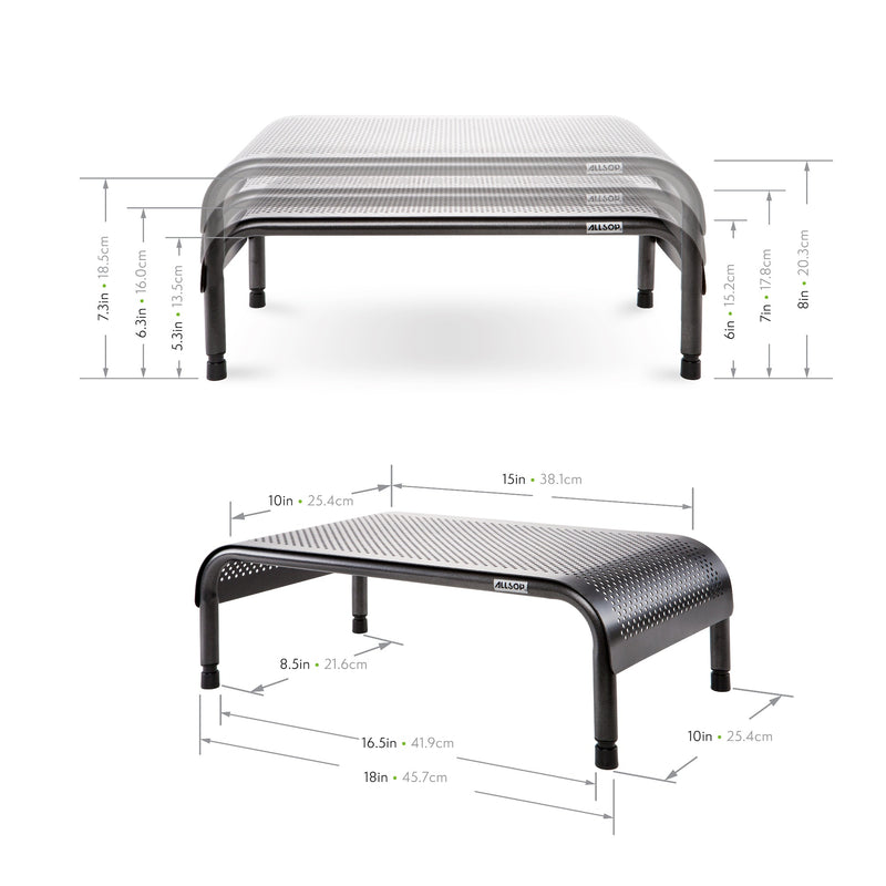 Metal Art Ergo 3 Adjustable Monitor Stand 15-Inch Wide Platform