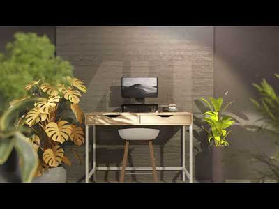 Metal Art Tri-Level Adjustable Height Monitor Stand with Drawer