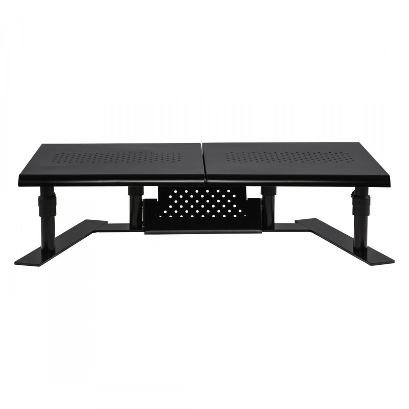 Studio image ErgoTwin Dual Monitor Stand in low position